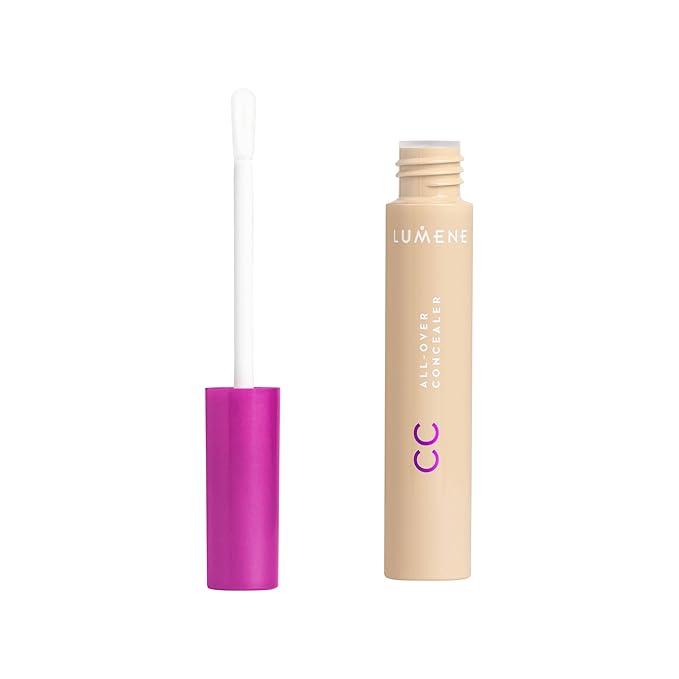 Lumene Under Eye Concealer - CC All-Over Hydrating Concealer with Medium Coverage - Multi-Tasking Under Eye Makeup Infused with Hyaluronic Acid with a Skin-Like Finish - 0.5 Light (0.3 fl oz)-Velvo Beauty