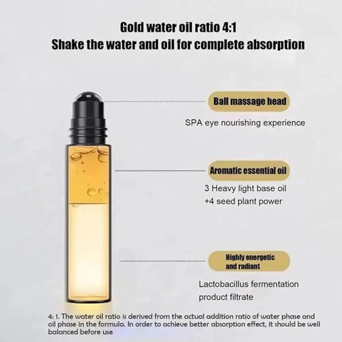 Time Eraser Rollerball, Retinol Anti-Wrinkle Eye Serum Oil, Eye Oil Roller, Reduces Fine Lines, Anti Wrinkle Serum For Eye-Velvo Beauty