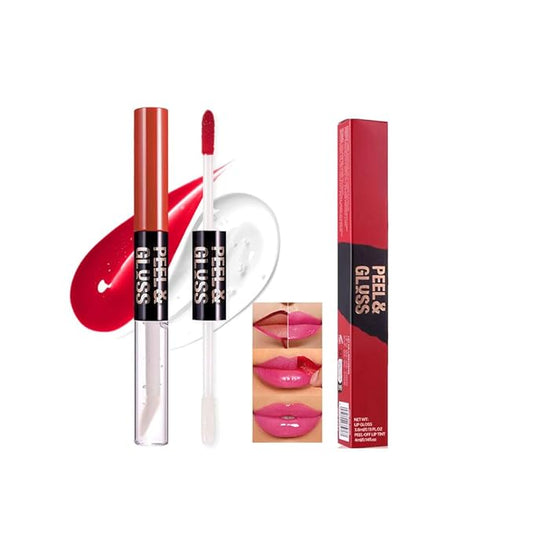 Hot Fuchsia Peel Off Lip Gloss Masque,Lip Stain Peel Off Tattoo-Peel Off Lip Tint and Lip Oil 2-in-1,Long Lasting Waterproof Transfer-proof Lip Mask Lip Gloss Peel Off Lip Liner,for All SkinType03#-Velvo Beauty