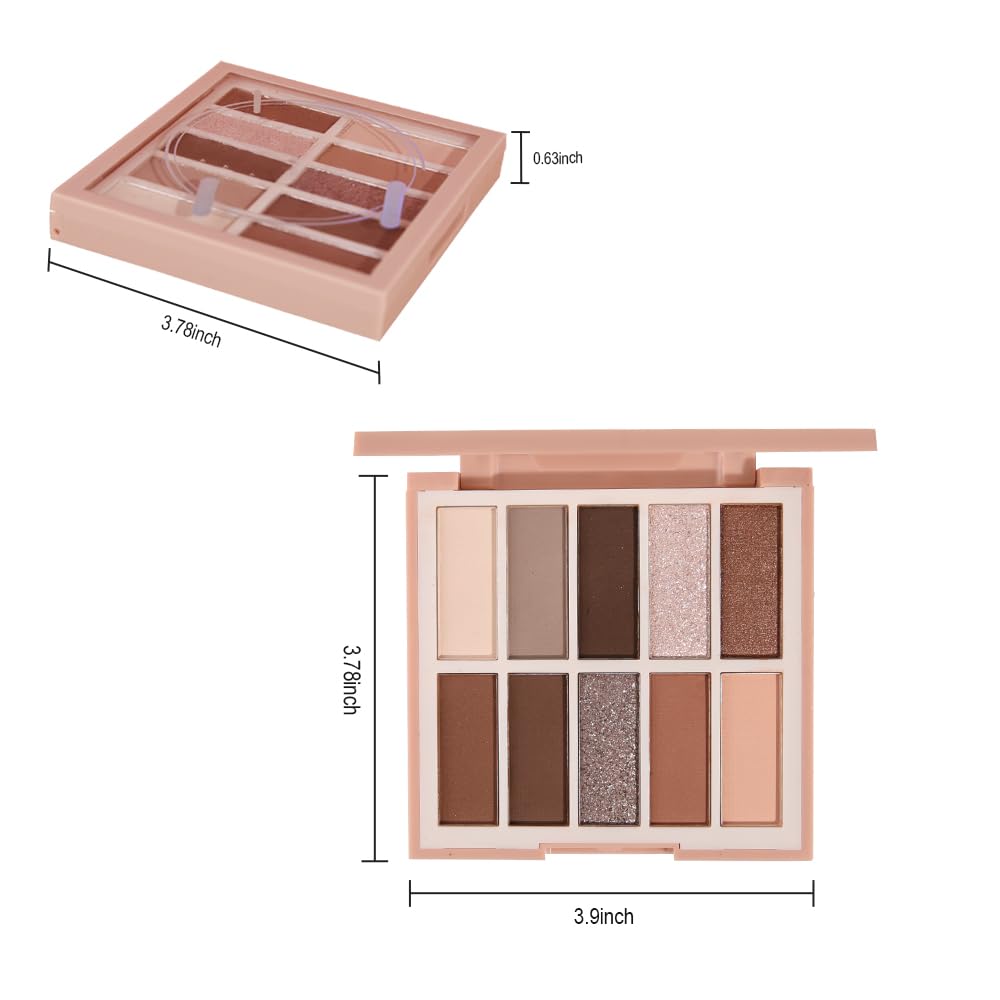 Neutral Nude Eye Shadow Palette,Matte Brown Bronze Naked Cream Eyeshadow Palette,Make Up Pallets for Women Natural Eyeshadows for Eyes Long Lasting Naturing-Looking-Velvo Beauty