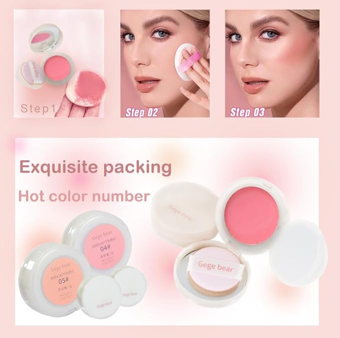 Silky Matte Blush,Blush Powder for Cheeks,Long-Lasting, Natural Look, Powder Blush Palette, Complements All Skin Tones-Velvo Beauty