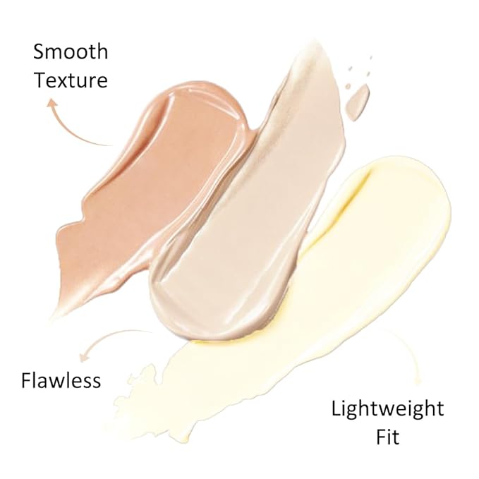 Kaely Tri Color Concealer Pot,Color Correcting Concealer for Dark Circles Spots,3 Color Cream Concealer Full Coverage,Foundation Contour Makeup Palettes,under Eye Brightener corrector de ojeras,03-Velvo Beauty