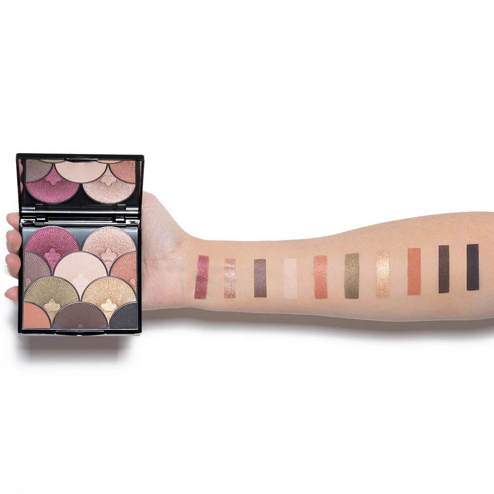 T.LeClerc Eye Shadow Palette | Retro-Chic 10-Color Nude Palette | Warm-Toned, Creamy Texture | Luminous, Long-Lasting Wear | Rich Pigments | Easy Makeup Removal (NUIT ÉTOILÉE, 18G)-Velvo Beauty