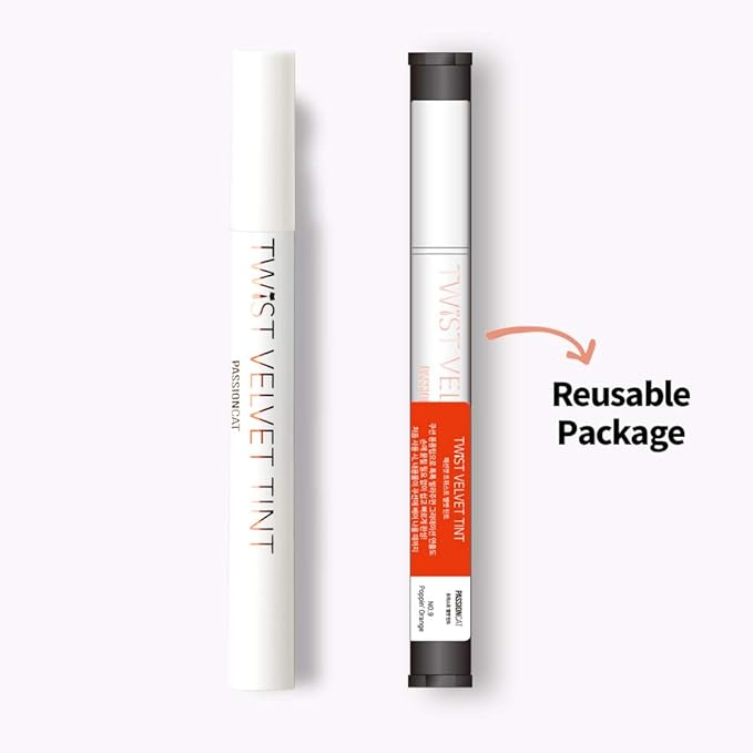 PASSIONCAT Long Lasting Lip Stain for Lips and Cheek Tint | High Pigment Color | lightweight Matte Finish | Weightless | Full Coverage | Twist Velvet Tint #9 (No.9)-Velvo Beauty