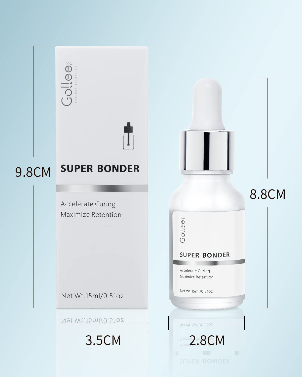 Lash Bonder for Eyelash Extensions, Lash Retention Sealant Eyelash Lash Glue Super Bonder for Lash Extensions Glue Accelerator Cure Solution Lash Extension Lash Super Bonder -15ML-Velvo Beauty