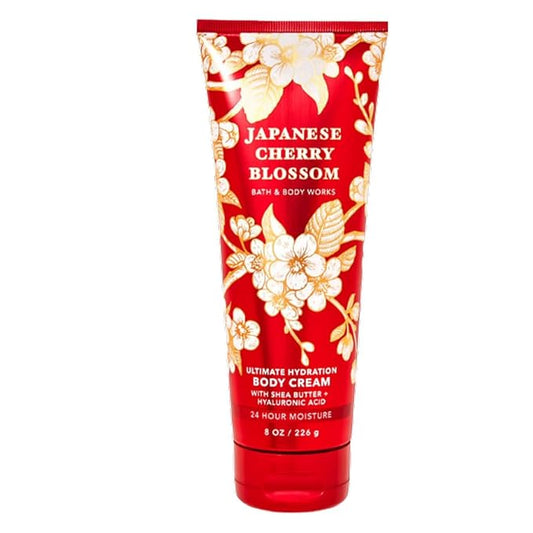Bath & Body Works, Signature Collection Ultra Shea Body Cream, Japanese Cherry Blossom, 8 Ounce-Velvo Beauty