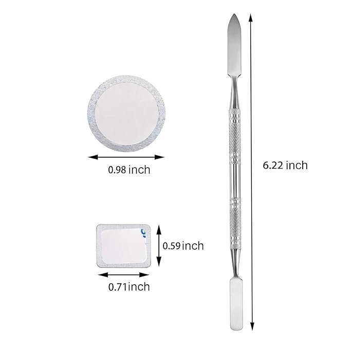 Strong 4-layers Empty magnetic palette book palette(White wood grain)+1pcs Makeup Depotting Spatula+50pcs Round Metal Stickers+50pcs Square Metal Stickers-Velvo Beauty