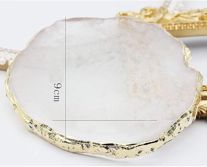 Kalolary Resin Stone Nail Art Palette, Nail Art Cosmetic Mixing Palette Color Mixing Pigment Plate Polish Holder Drawing Color Palette Nail Art Painting Gel Palette Manicure Tool (White)-Velvo Beauty