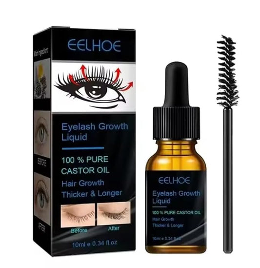 Eyelash Growth Serum, Pure Castor Oil, 0.34 fl oz with Applicator-Velvo Beauty