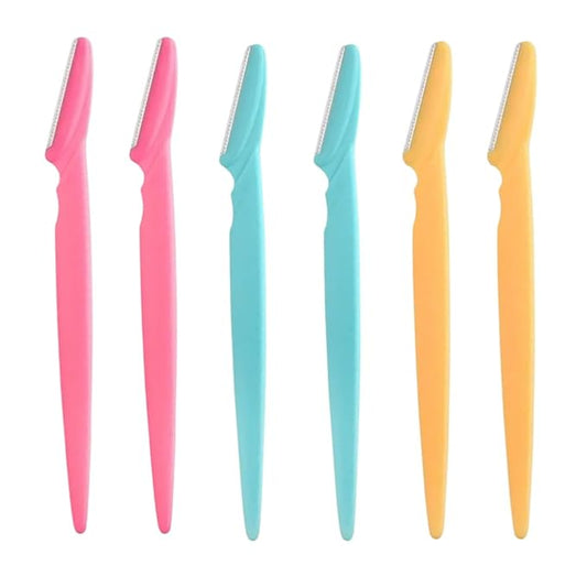 6 PC Eyebrow Razor Demaplane Tool for Women & Men Facial Eyebrow Trimmer Shaper Facial Hair Remover-Velvo Beauty