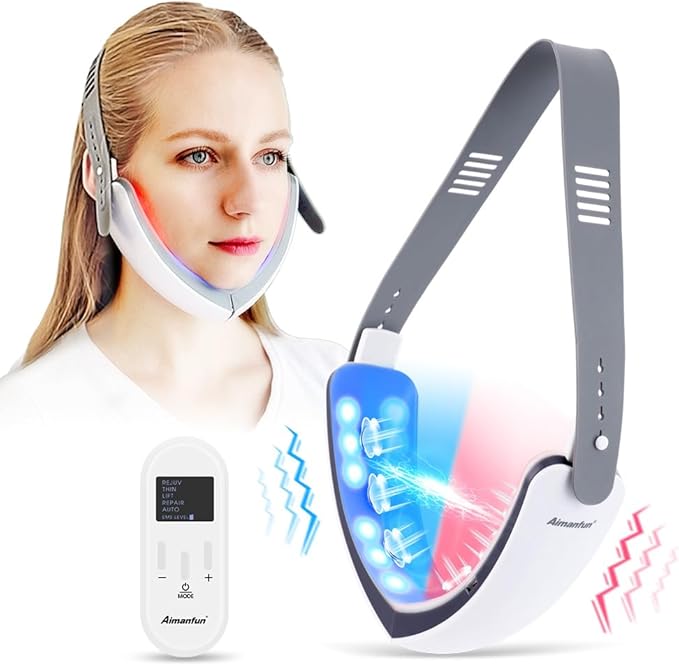 V-Face Electric Double Chin Device,Facial Lifting Machine with Intelligent Remote Control-Velvo Beauty
