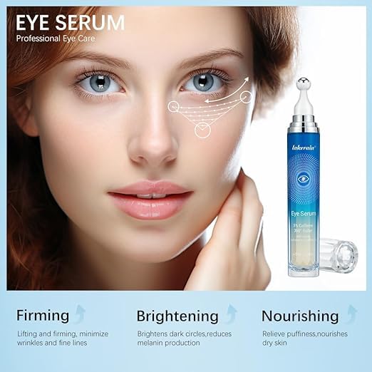 Caffeine Eye Serum for Dark Circles, Puffiness, Bags Under Eyes, Illuminating Eye Serum, Retinol Eye Serum, Anti-Aging Eye Serum for Dark Circles, Age Spots, Fine Lines, Wrinkles-Velvo Beauty