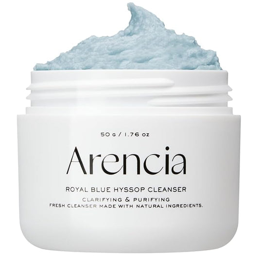Hyssop Brightening & Deep-Cleansing Face Scrub & Exfoliator - All Skin Types, For Sebaceous Filaments & Blackheads (1.76oz)-Velvo Beauty