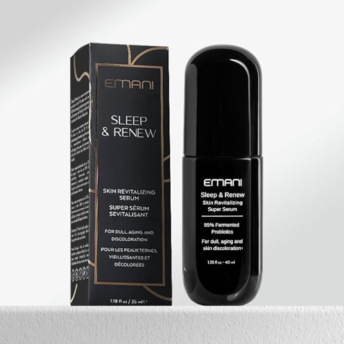 Emani Sleep and Renew Face Serum With Anti Aging and Wrinkle Reducing Properties, Hydrating Serum Contains Fermented Probiotics for Dull and Aging Skin for Women, 1.18 fl oz-Velvo Beauty