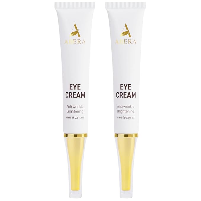 ABERA Natural Repair Eye Cream, Minimizes Under Eye Bags & Puffiness, Reduce Wrinkles, Fine Lines and Dark Circles, 0.5 fl oz, Set of 2 UYW-Velvo Beauty