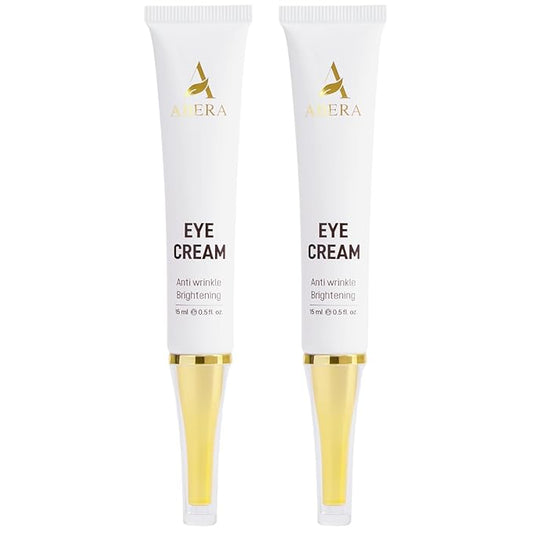 ABERA Natural Repair Eye Cream, Minimizes Under Eye Bags & Puffiness, Reduce Wrinkles, Fine Lines and Dark Circles, 0.5 fl oz, Set of 2 UYW-Velvo Beauty