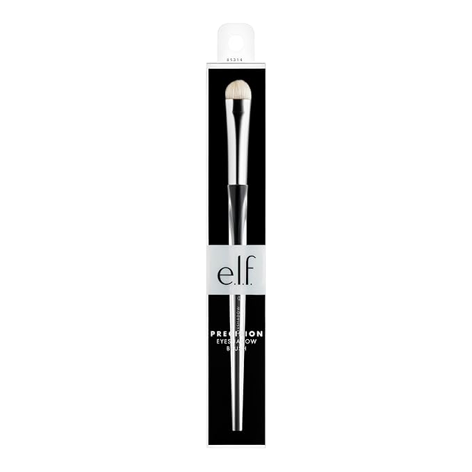 e.l.f. Precision Eyeshadow Brush, Medium-Sized, Tapered, Soft, Synthetic, Luxurious, Blends, Highlights, Contours, Shades, Applies Color, Easy To Clean-Velvo Beauty