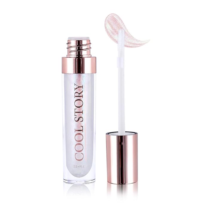 GECOMO Colorful Explosive Pearlescent Lip Gloss 3D Multifunctional Fine Glitter Chameleon Lip Gloss Polarized Diamond Makeup, Magic Big Brush Color Changing Lip Oil(101# COLORFUL FLASH)-Velvo Beauty