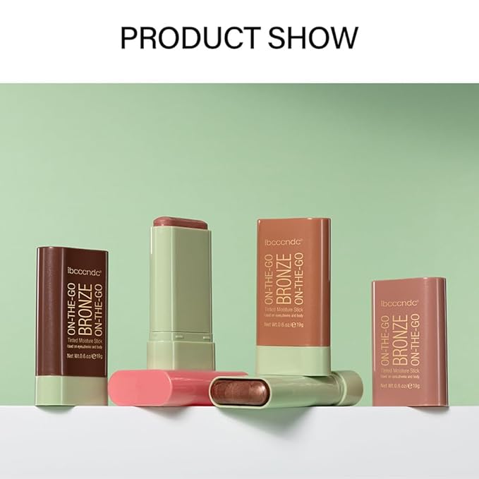 UNYOKE Soft Creamy Highlighter Blush Stick,Smooth Shimmer Bronzer Stick,Long Lasting Waterproof Blush Illuminator Luminizer,Blendable Natural Glow Makeup Cream Blush Highlight 0.6 Oz(03# Rich Glow)-Velvo Beauty