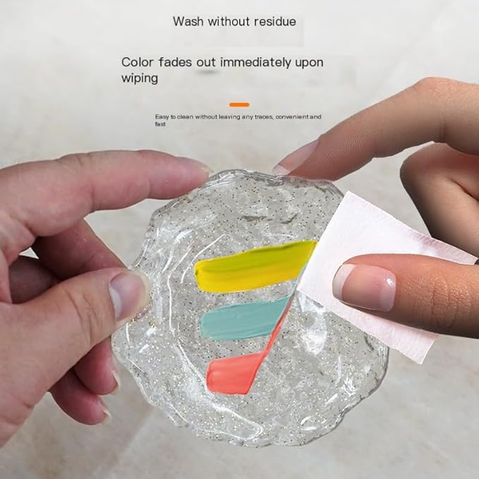 Makeup Mixing Palette Nail Polish Color Mixing Plate, Nail Art Tools Palette, Pigment Transparent Makeup Palette for Lipstick Eyeshadow Color Test Make up Tools Makeup Palettes (Pearl-yellow)-Velvo Beauty