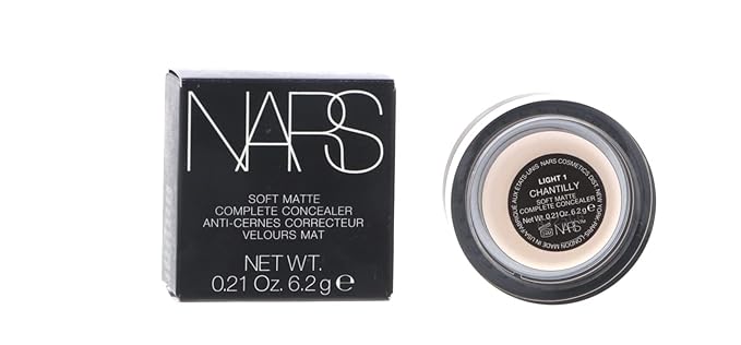 NARS Soft Matte Complete Concealer Chantilly - for fair skin with neutral undertones, Natural, 0.21 Ounce (Pack of 1), C-NA-062-03-Velvo Beauty