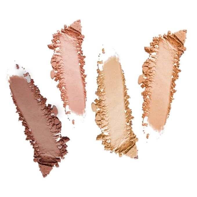 FLOWER Beauty Petal Play Eyeshadow Palette- Travel-Size + Everyday Use - Four Neutral Shades + Perfect For On-The-Go - Matte + Shimmer - Cruelty-Free + Vegan (Gilded Lily)-Velvo Beauty