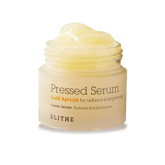 BLITHE Pressed Serum Glass Skin Korean Skincare 31.27% Apricot Extract & Niacinamide for Natural Glow, Hybride Serum & Moisturizer 0.91 fl oz-Velvo Beauty