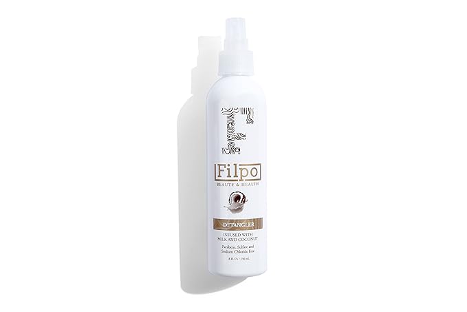 FILPO Beauty Hair Detangler Spray - 6 in 1 Coconut Milk and Argan Oil Infused Hydrating Anti-Frizz Leave-in Conditioner for Curly Hair-Velvo Beauty