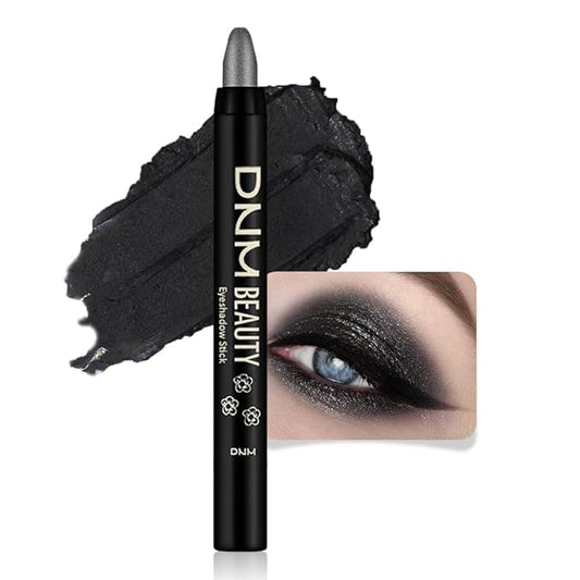 evpct Pearl Black Shimmer Cream Eye Shadow Brightener Sticks Set for Eyes, Black Shimmery Matte Pencil Eye shadow Applicator Stick Pen Palette Makeup Waterproof sombras en crema para ojos 03#-Velvo Beauty