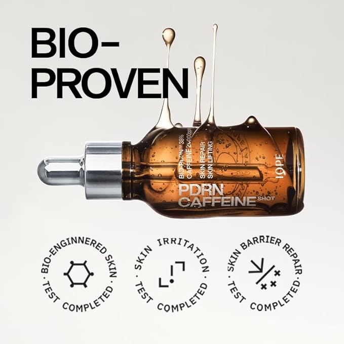IOPE BIO-PDRN Caffeine Shot Serum | 38% Plant-Based Vegan PDRN & 20,000ppm Caffeine & Niacinamide in a Bottle, Plumping Skin, Intense Lifting and Firming, Korean Skincare, 1.01 Fl Oz-Velvo Beauty