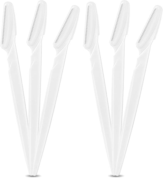 16 Pcs White Eyebrow Razor, Face Razors Multipurpose, Facial Razors for Women Men, Eyebrow Trimmers Shaver with Protective Cover, Dermaplaning Tools for Face Body Use, Facial Hair Removal Tools-Velvo Beauty
