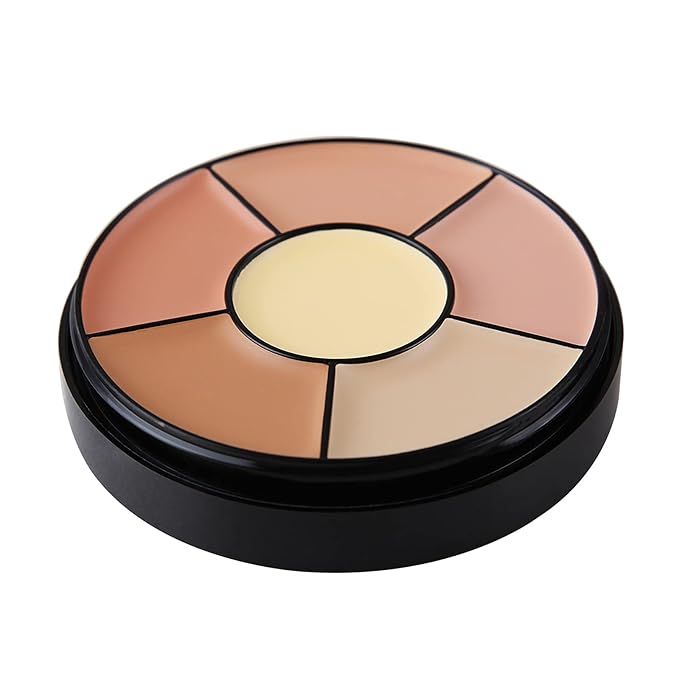 MEICOLY 6 Shades High Coverage Concealer,Tattoo Cover Palette,Cover Bruises, Tattoos, Age Spots, Vitiligo, Birthmarks,with 8 pcs White Makeup Sponges-Velvo Beauty