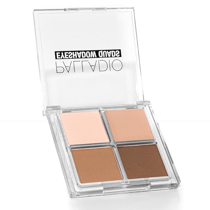 Palladio Eyeshadow Quads, Velvety Pigmented Blendable Matte, Metallic & Shimmer Finishes, Creamy Formula, Four Way Quad Eye Shadow Palette, Talc-Free (Classy)-Velvo Beauty