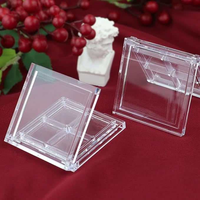 2PCS Empty Eyeshadow Palette 4 Grids Plastic Eye Make Up Container Palette Refillable Small Makeup Palette Lipstick Compact Containers Cosmetic Sample Storage Cases-Velvo Beauty
