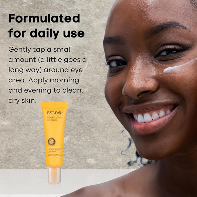 BOLDEN Bright & Firm Eye Cream | Under Eye Cream for Dark Circles & Puffiness | Hydrates and Improves Wrinkles | Fragrance Free | 0.5 Fl Oz-Velvo Beauty