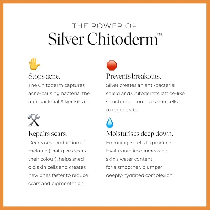 Hydrating Face Serum for Clearing Acne and Scars, Anti-Blemish & Scar Repair Serum Skincare Treatment with Silver Chitoderm Smooth Skin Moisturiser Serum for All Skin Types (1.69 oz)-Velvo Beauty
