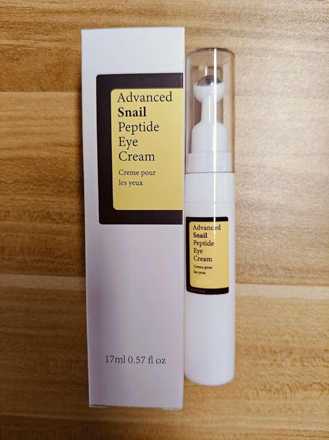 Advanced Snail Peptide Eye Cream for Dark Circles & Puffiness, Snail Mucin Eye Cream with Niacinamide Reduce Wrinkles & Fine Lines, 2 Pcs Under Eye Roller Cream for Moisturizing.-Velvo Beauty
