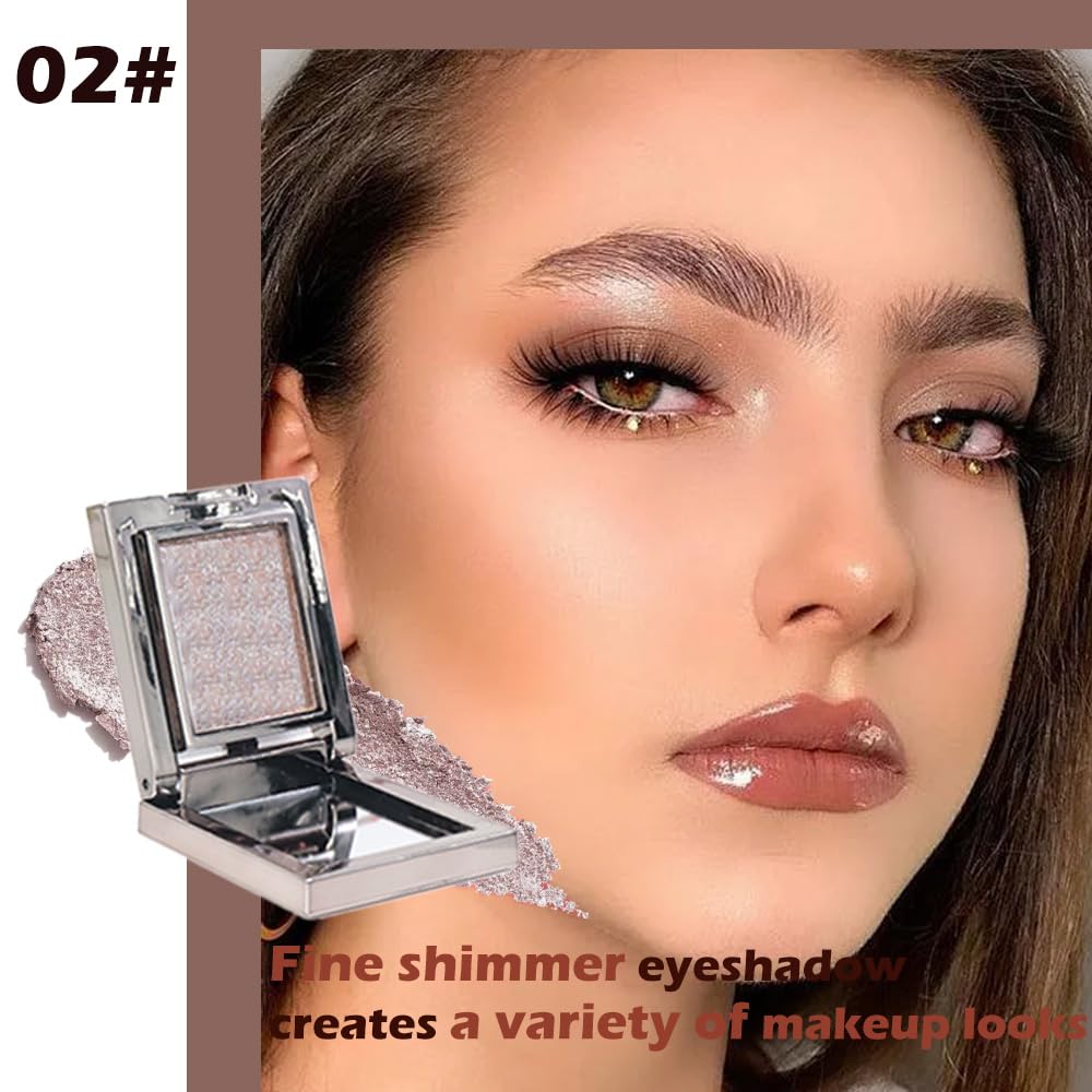 Taupe Mauve Shimmer Single Eye Shadow Palette Makeup with Mirror,Neutral Powder Monochrome Eyeshadow for Older Women,Waterproof Long Lasting Naturing-Looking sombras para ojos-Velvo Beauty