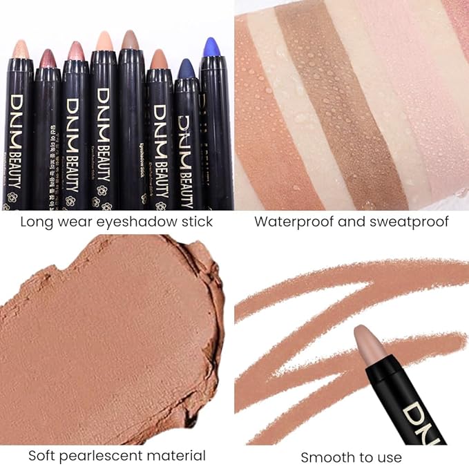 evpct Caramel Matte Cream Eye Shadow Brightener Sticks Set for Eyes, Caramel Matte Pencil Eye shadow Applicator Stick Pen Palette Makeup Waterproof sombras en crema para ojos 30#-Velvo Beauty