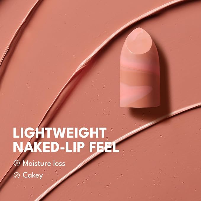 2PCS Marbled Matte Lip Stick Makeup - Velvety Finish | Naked-lip Feel, Full Coverage, D001+D003-Velvo Beauty
