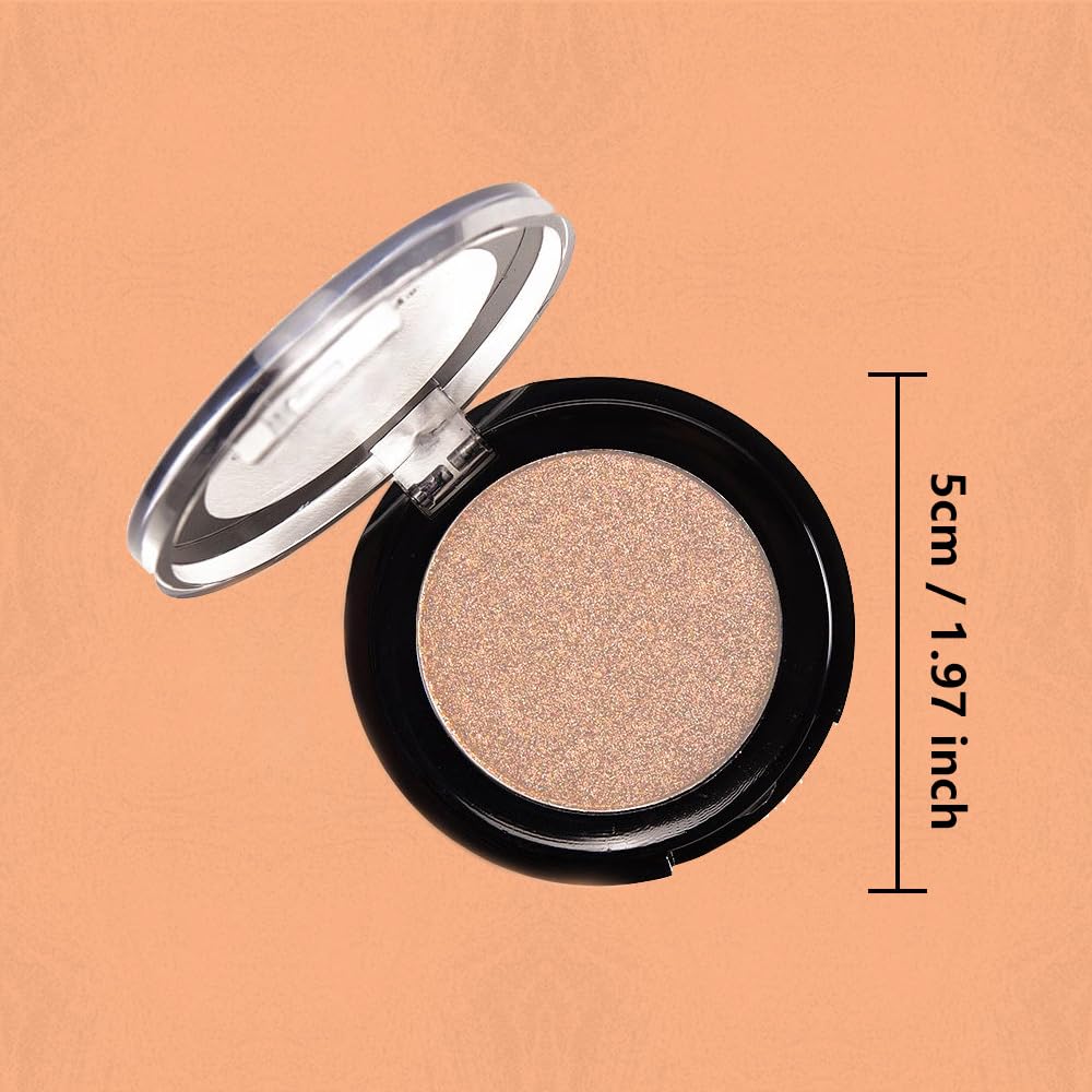 Monochrome Powder Eyeshadow Palette Makeup,Brown Natural Neutral Single Shimmer Eye Shadow for Older Women,Buildable Sparkly Eye Finish,Long Lasting Naturing-Looking-Velvo Beauty