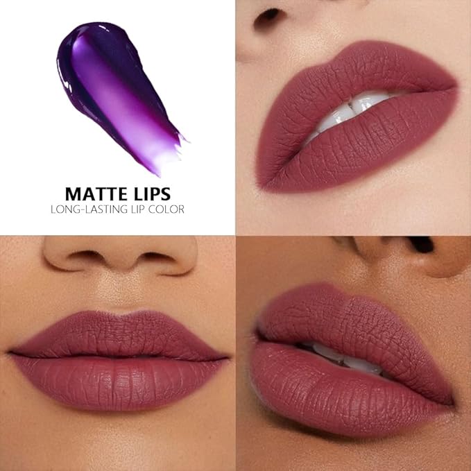 evpct Maroon Red Peel Off Lip Stain Tints, Matte Liquid Lipstick Lip Stain Long Lasting Waterproof for Women, Non-stick Cup Lipstick Peel Off Highly Pigmented Not Faded Smudge-proof Easy to Apply, 01-Velvo Beauty