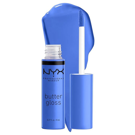NYX PROFESSIONAL MAKEUP Butter Gloss, Non-Sticky Lip Gloss - Blueberry Tart (Periwinkle Blue)-Velvo Beauty