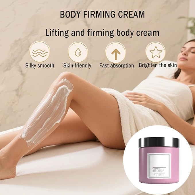 Champagne Lift Body Creme, Champagne Lift Hydrating Firming Body Cream for Crepey Skin, Targets Dry & Sagging Skin on Arms, Legs | Powered by Pink Pepperslim & Luxe-Lift Firming Complex - 8 oz.-Velvo Beauty