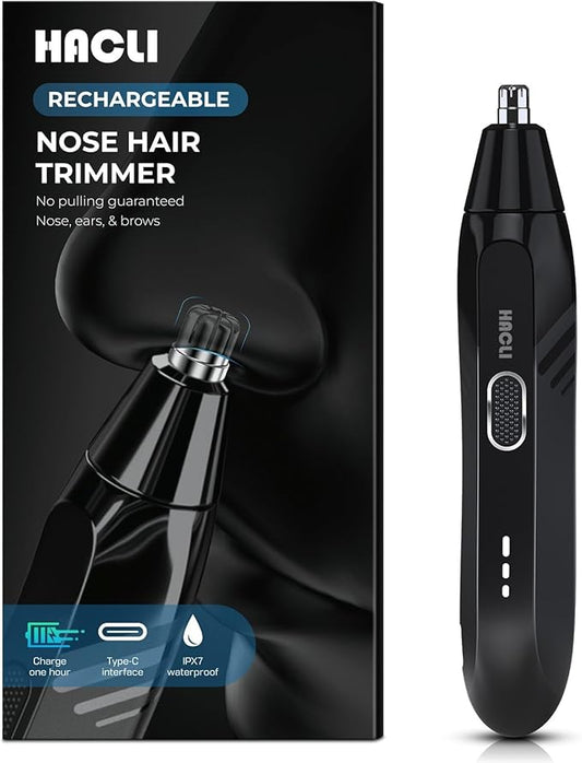 Nose Hair Trimmer for Men Women - Electric Nose Hair Clipper with Replaceable Stainless Steel Blade, Powerful 8000RPM Motor, Wet/Dry Use, Travel Lock, Portable Design USB Rechargeable-Velvo Beauty