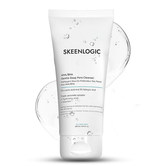 5% Lactic Acid + 2% Salicylic Acid Cleanser –Non-Stripping AHA/BHA Exfoliating Face & Body Wash With Ceramides. Minimizes Pores, Keratosis Pilaris, Acne, Ingrown Hairs & Psoriasis-200ml.-Velvo Beauty