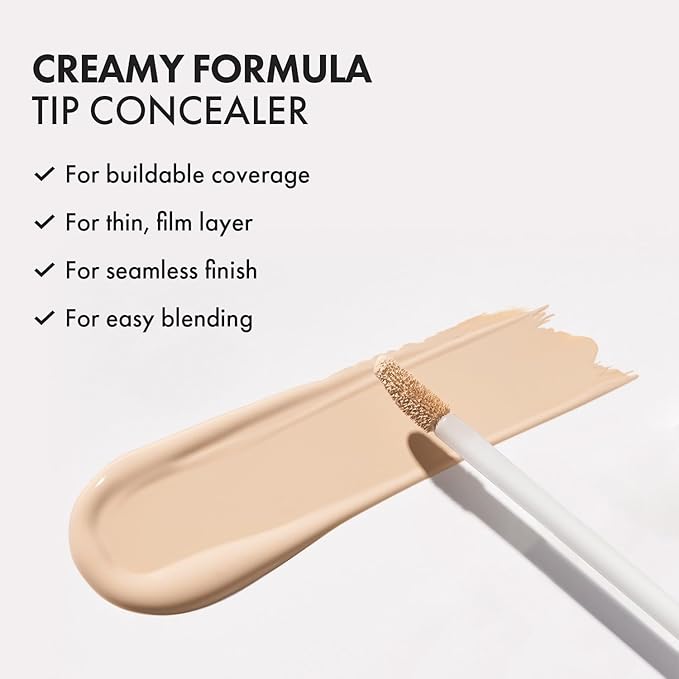 LUNA Long-Lasting Tip Concealer Cover-Fit (#02 Beige) Full Coverage, for Under Eye Dark Circles, Fine Lines, Redness & Discoloration, Korean Makeup 0.26 Fl Oz-Velvo Beauty