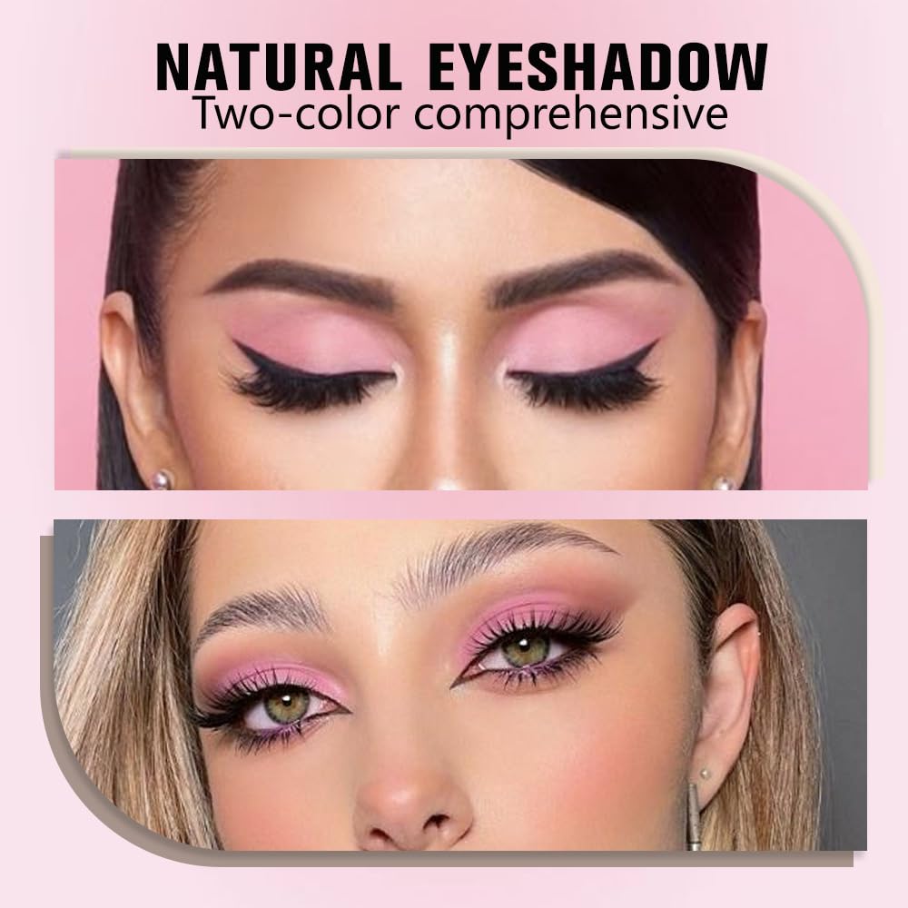 AMY'S DIARY Matte Eyeshadow, Lavender Pink Eyeshadow, Ultra-fine Lightweight Powder, Multiuse Blendable Eye shadow and Blush Makeup, Daily Matte Warm Tone Eyes Makeup, Half Pink (02#)-Velvo Beauty