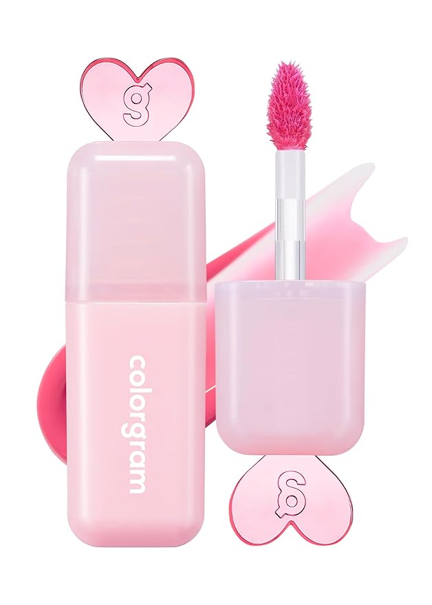 COLORGRAM Juicy Drop Tint 05 Pink Melon | Juicy Lip Gloss, Glowing Lip Stain with Fruity Colors, Buildable & Blendable, Highly Pigmented-Velvo Beauty