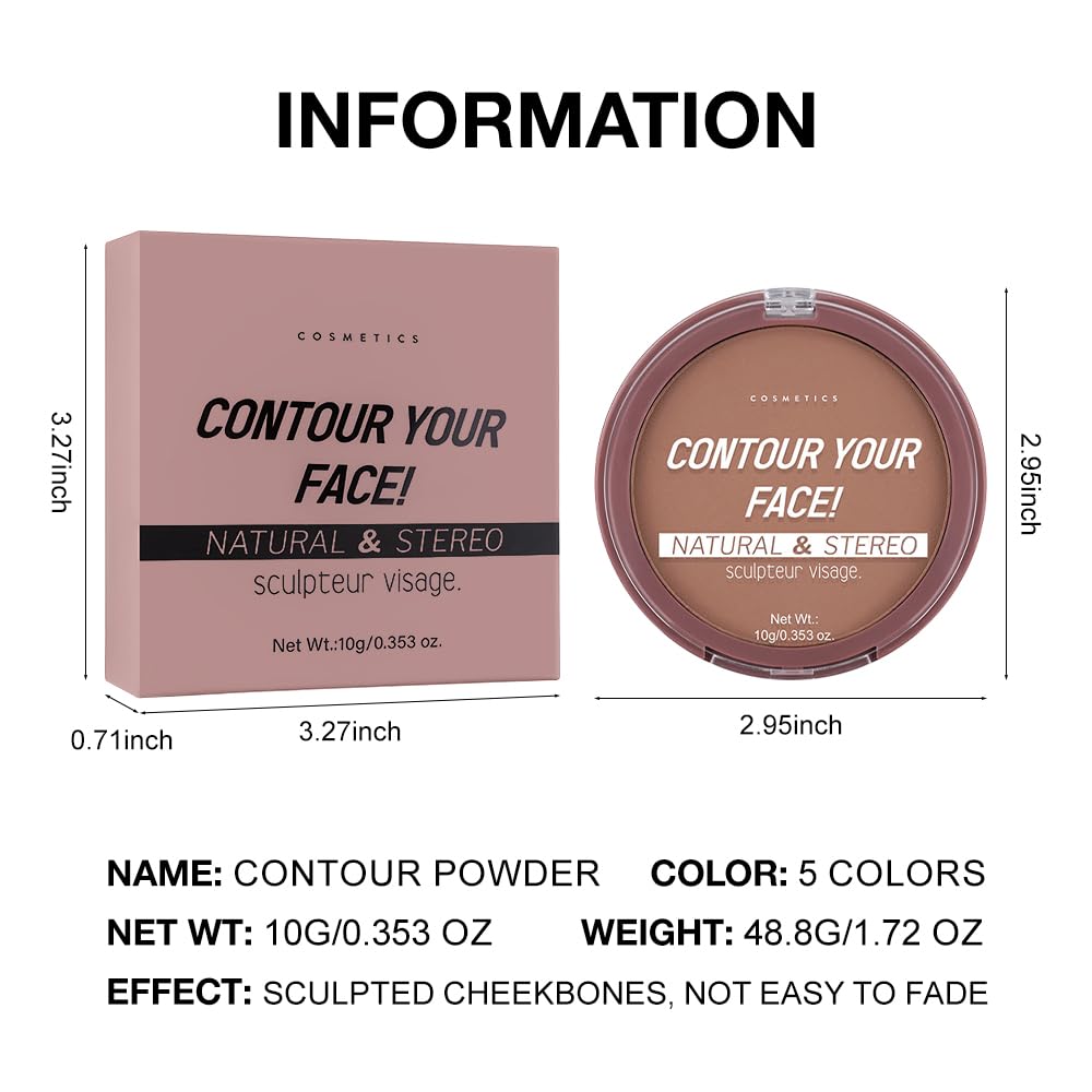 Natural Matte Neutral Brown Cream Contour Palette – Lightweight, Blendable Monochrome Powder, Base for All Skin Tones, Face Makeup for Women & Men, Vegan,Cruelty-Free, Paleta de Contorno en Crema Mate-Velvo Beauty